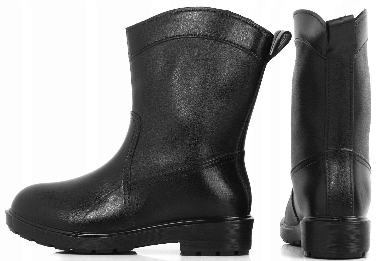 CZARNE BŁYSZCZĄCE KALOSZE 38 Marka inna