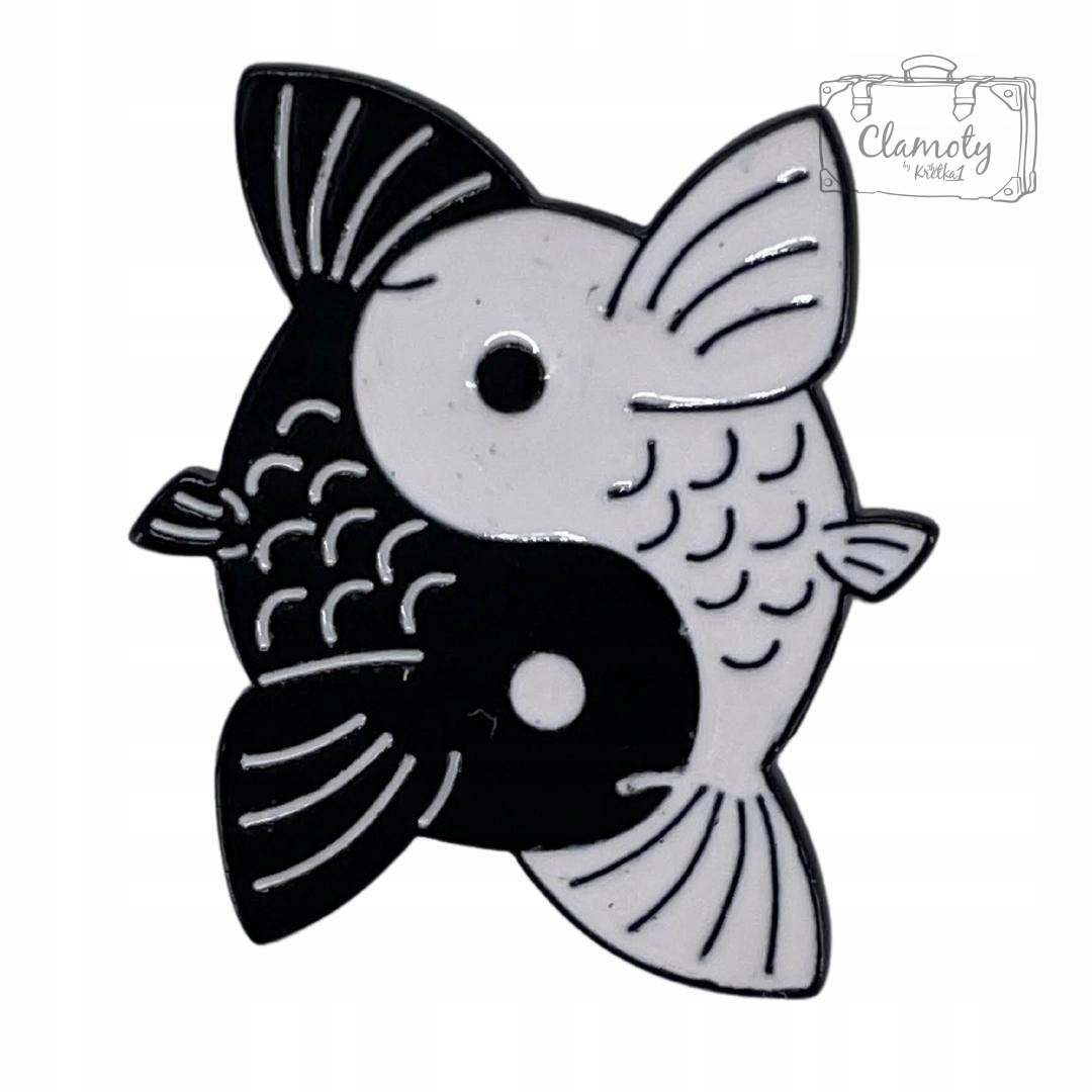 

Przypinka Metalowa Metal Pin Yin Yang Ryby