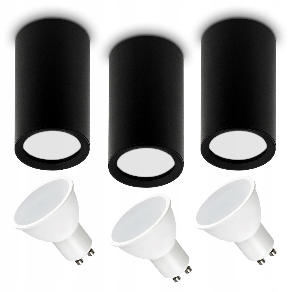 

3 x Oprawa Natynkowa Tuba Halog Żar. Led GU10 7W
