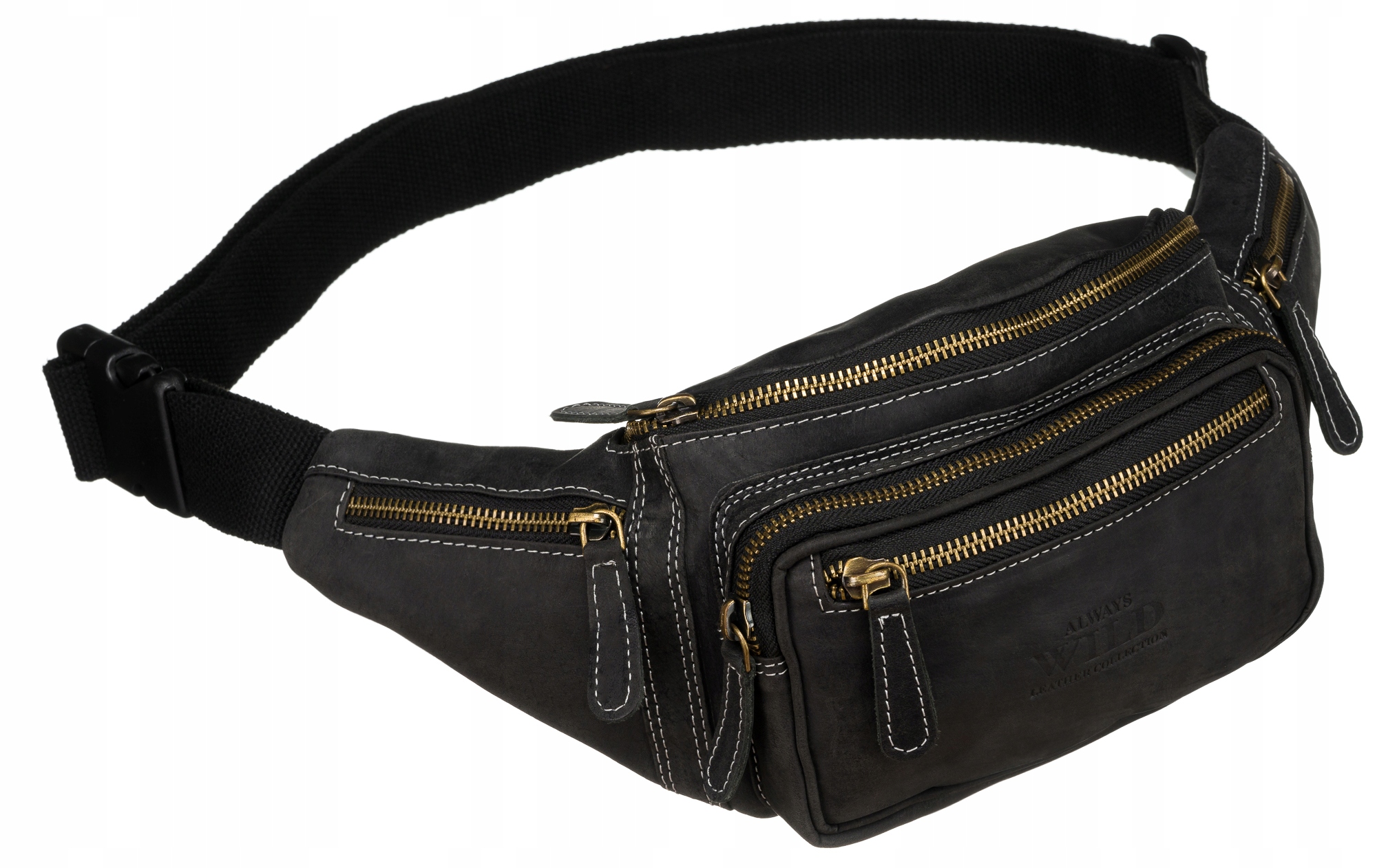 Kožená pánská ledvinka kapsa na opasek Always Wild pro muže