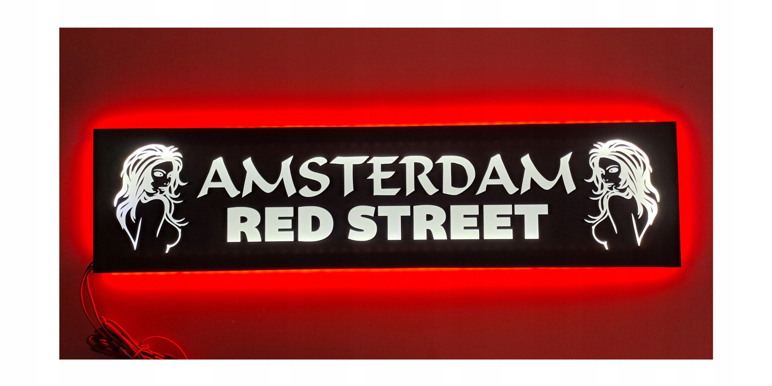 Led tabuľa Amsterdam Red Street nad posteľ s podsvietením kabíny Tir Lkw