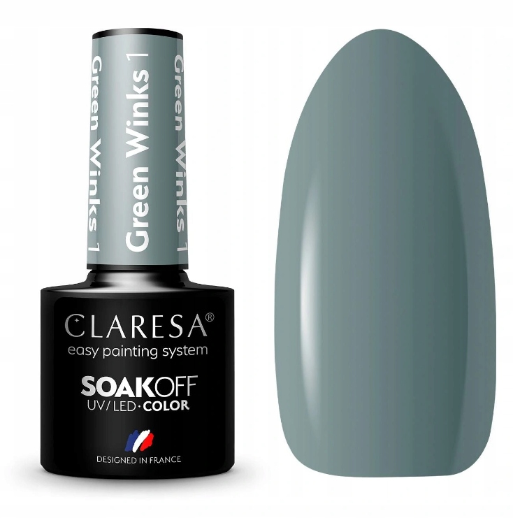 Claresa Lakier hybrydowy GREEN WINKS 1 - 5g