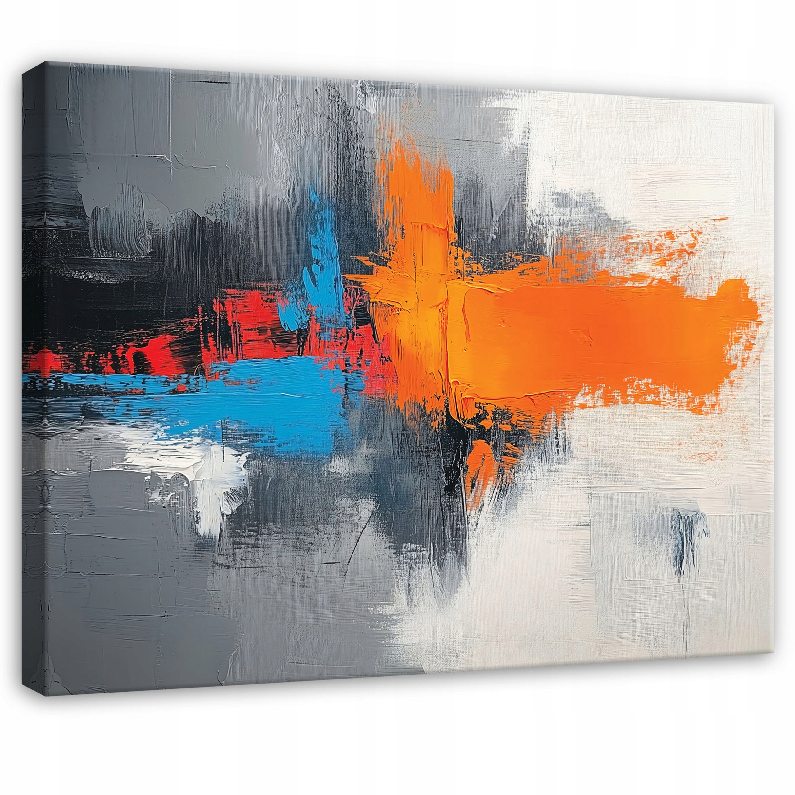 Obraz Abstrakce Šedý Barevný Do Ložnice Obývacího Pokoje Na Plátně 120x80