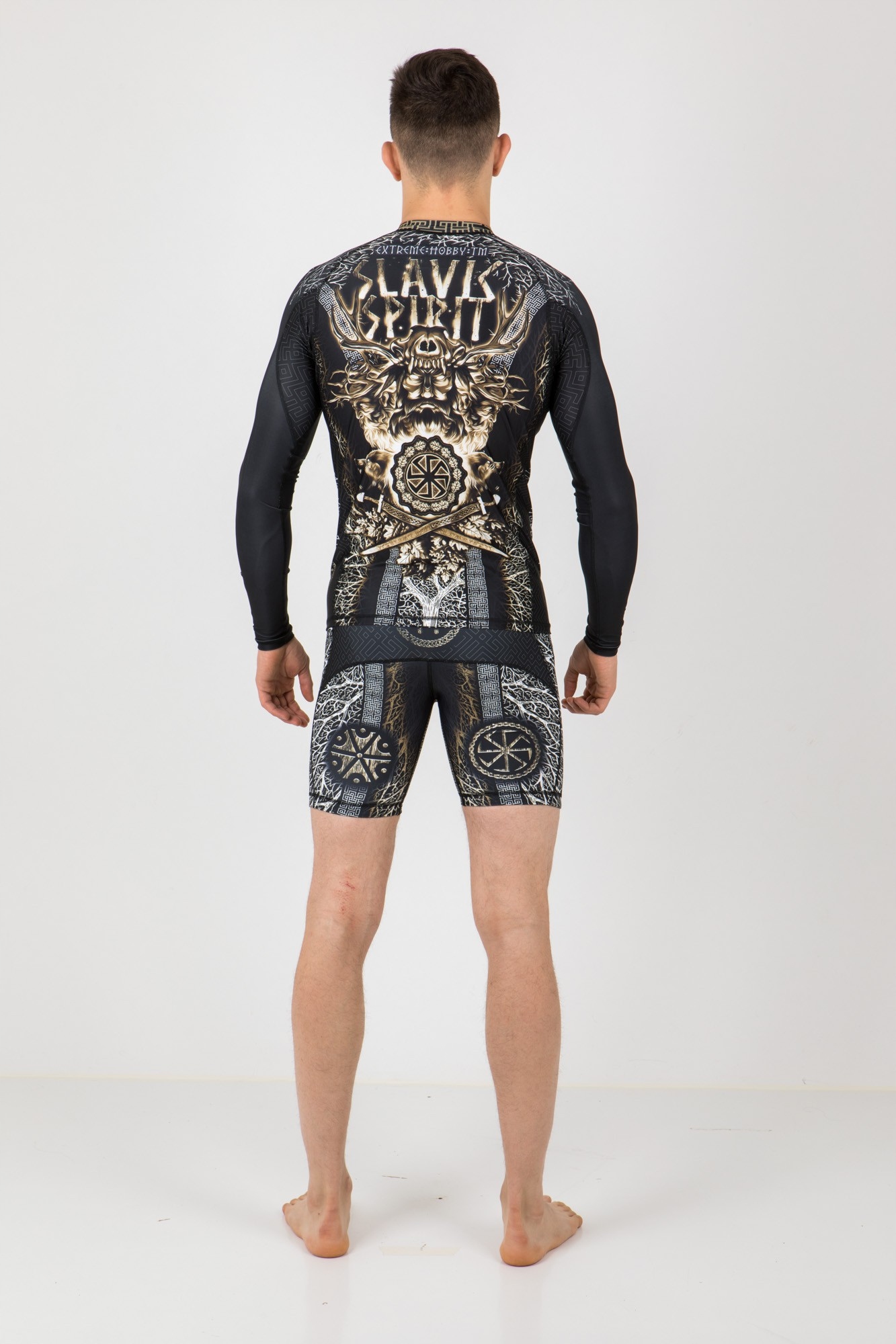 Koszulka Męska Sportowa rashguard SLAVIC SPIRIT S Kolor dominujący czarny