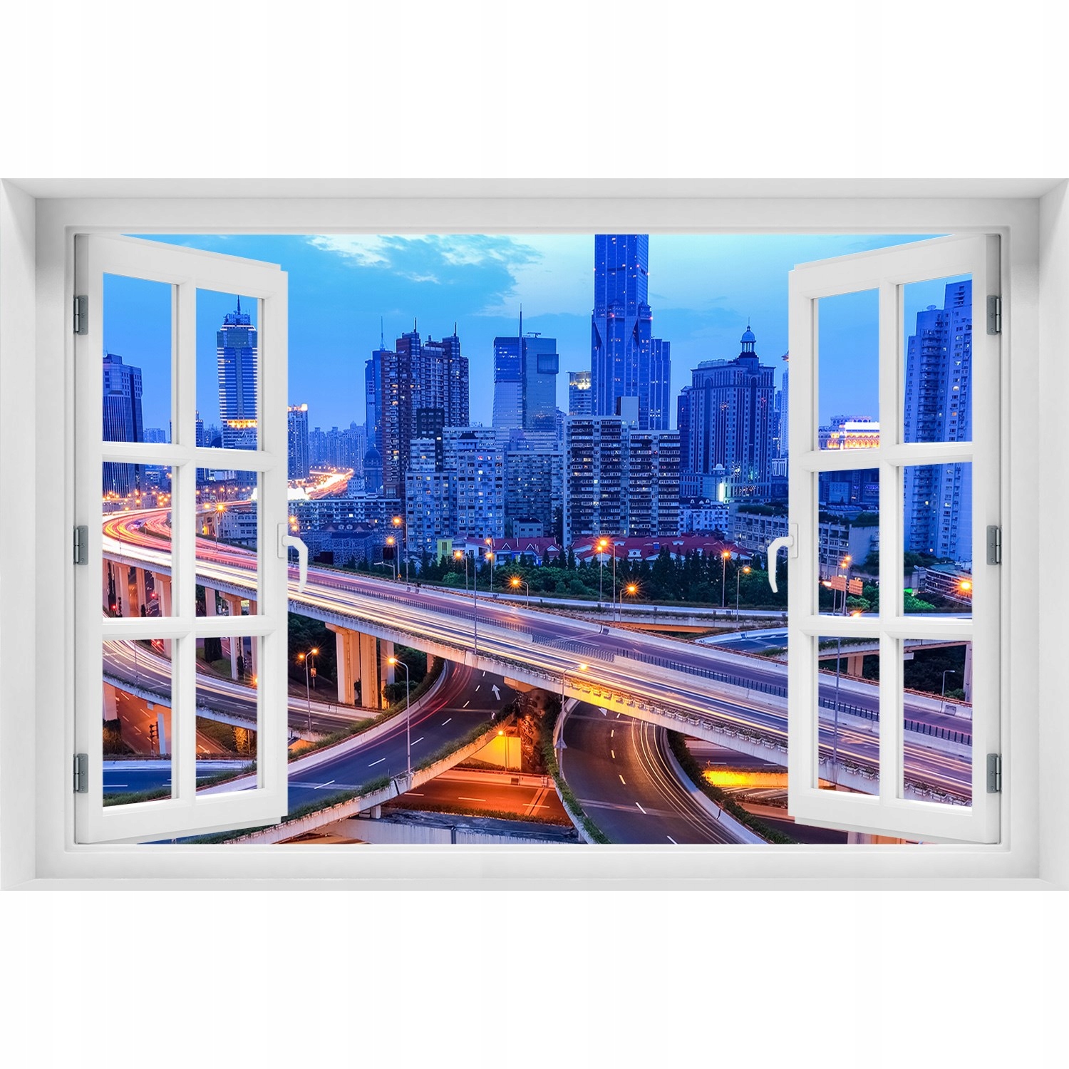 

Fotoobraz Naklejka ścienna 3D Okno Wiadukt 150x100