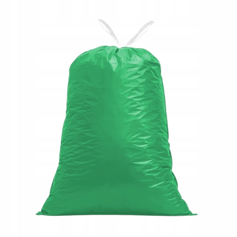 Levně 4x Sáčky na odpadky s páskou 120L 20 Ks Zelené Potisk „sklo“