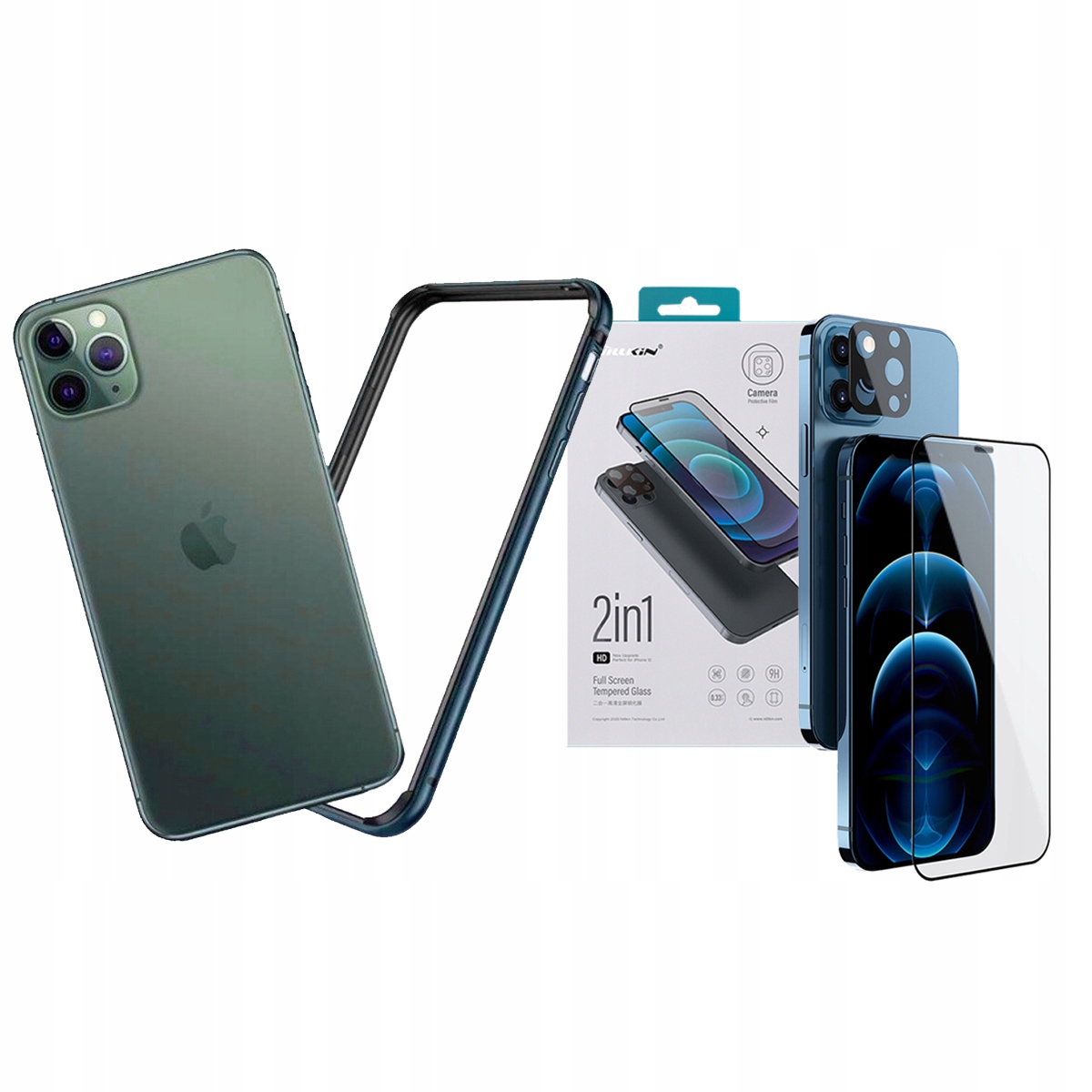 

Bumper Etui Do Iphone 12 Pro + Szkło Ekran Aparat