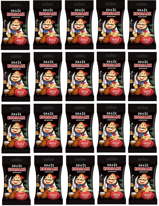 20x 70g Skawa Korsarz draże kokosowe Karton