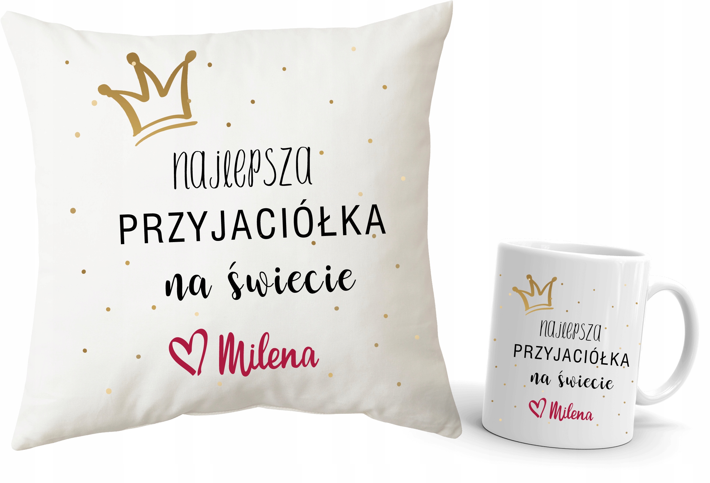 

Zestaw poduszka kubek dla Przyjaciółki Imię