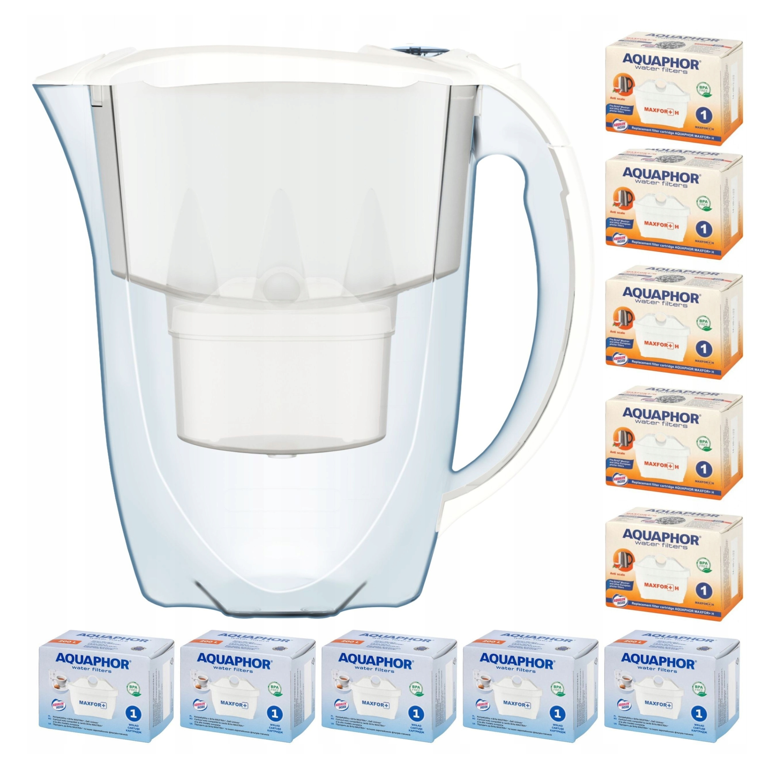 Filtrační konvice Aquaphor Amethyst 2,8 l 10 náplní (5 5H), bílá