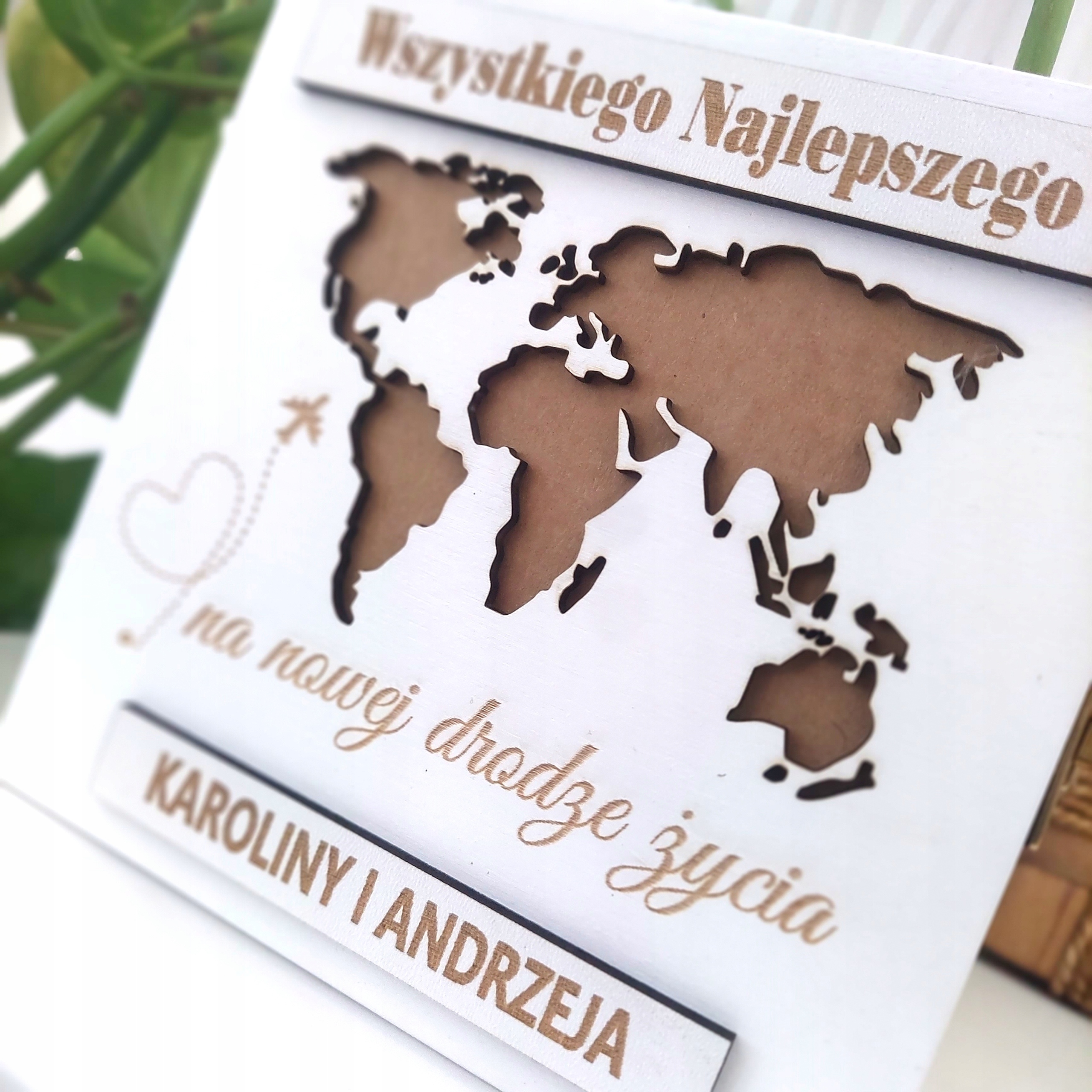 BIAŁE pudełeczko na gotówkę * ŚLUB * wesele 3 kolory HIT mapa Materiał wykonania drewno