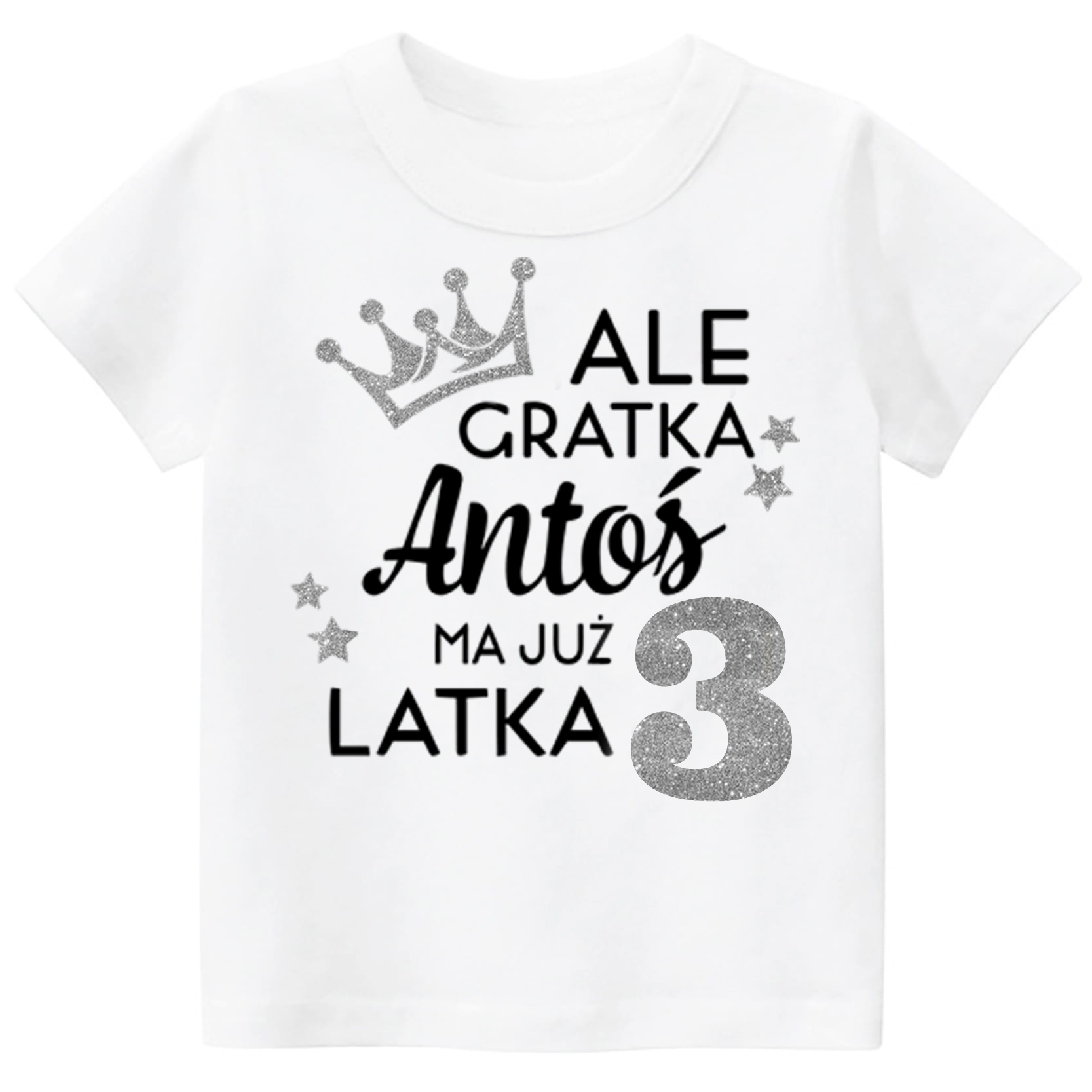 

Koszulka Urodziny Ale gratka ma 3 latka Imię r.104