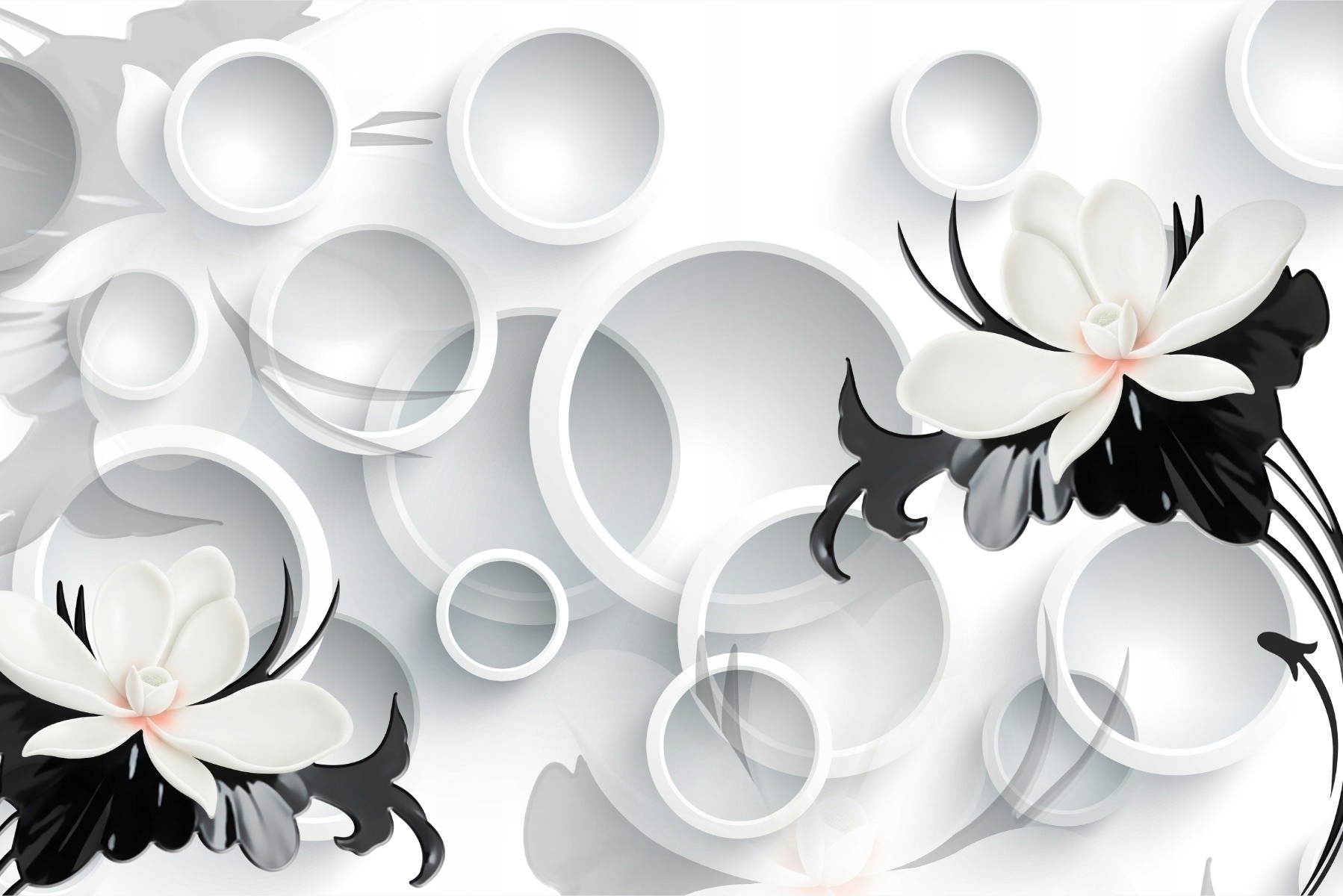 Fototapeta do obývacího pokoje abstrakce 3D květiny 405x270