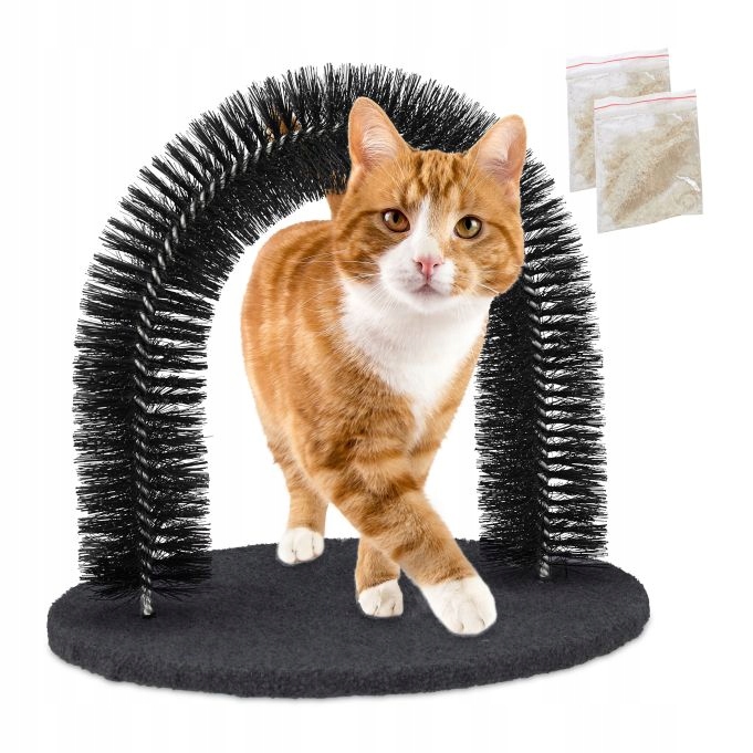 Levně Kartáčový Oblouk Pro Péči O Srst Kočky S Koťátkem