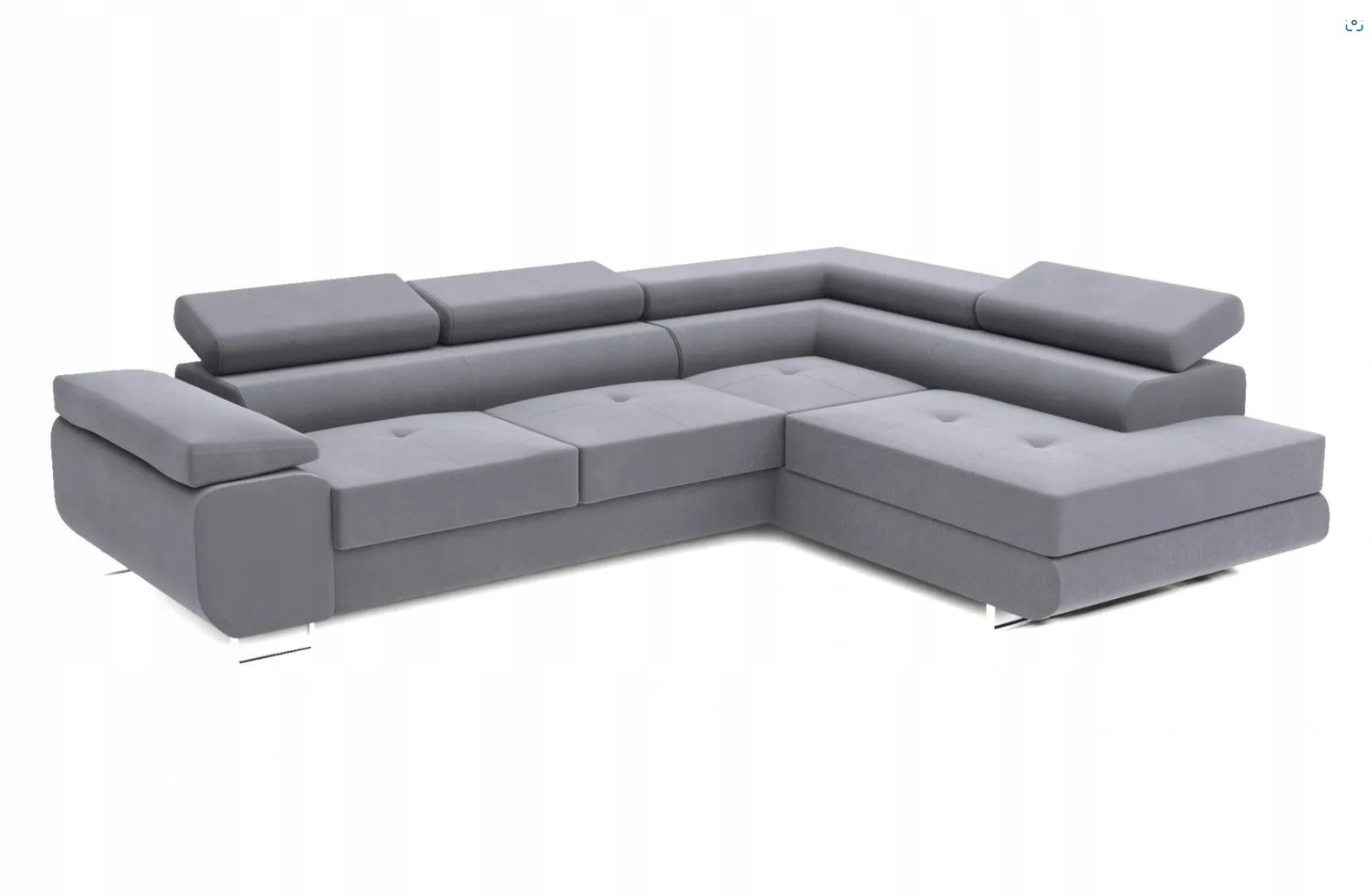 Narożnik ASTON funkcja spania regulowane zagłówki Marka Green Elephant