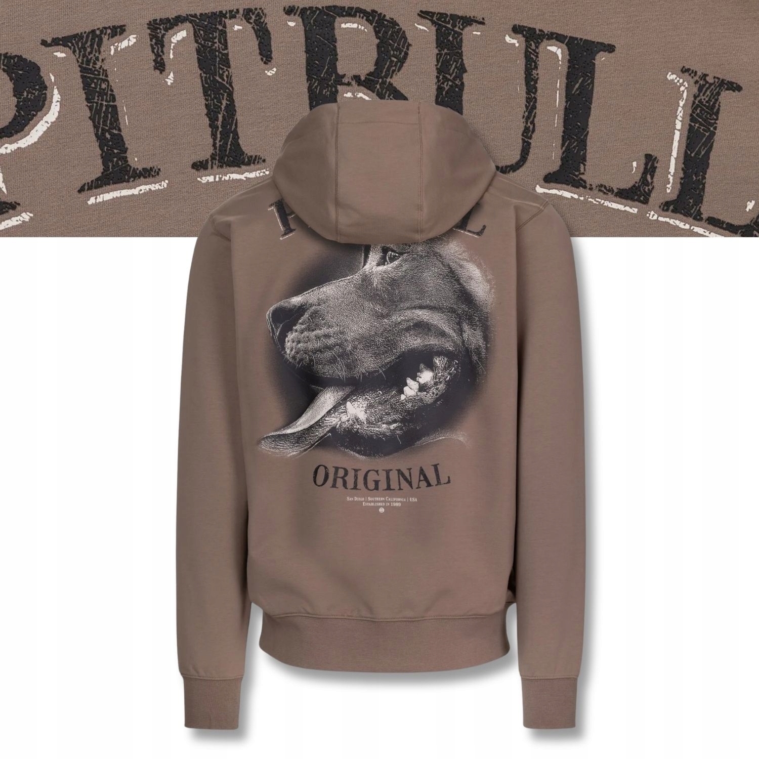 Pánská Mikina s kapucí Pitbull Midnight Silnější s potiskem L