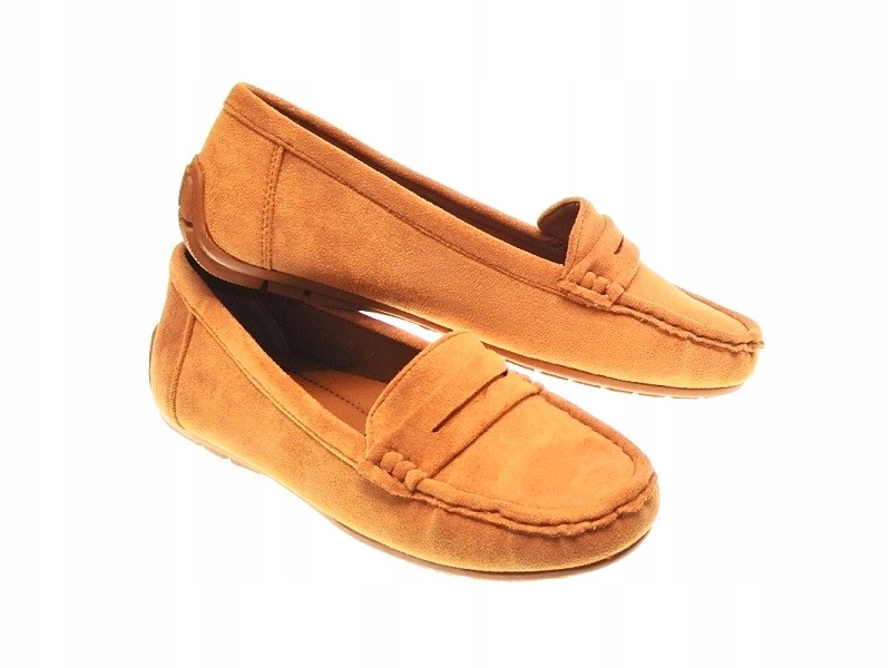 DAMSKIE ZAMSZOWE MOKASYNY Camel r.39 Marka inna