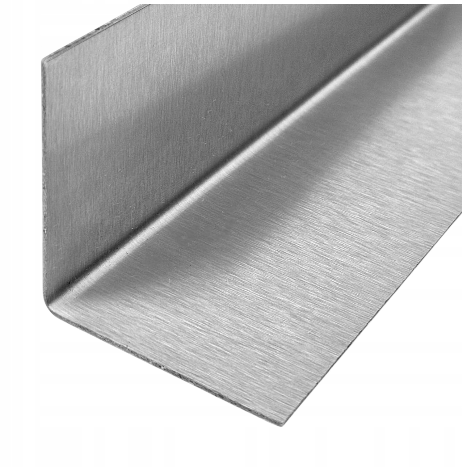 Nerezový uholník 100x100x2,0 mm 110 cm, vnútorná dokončovacia lišta