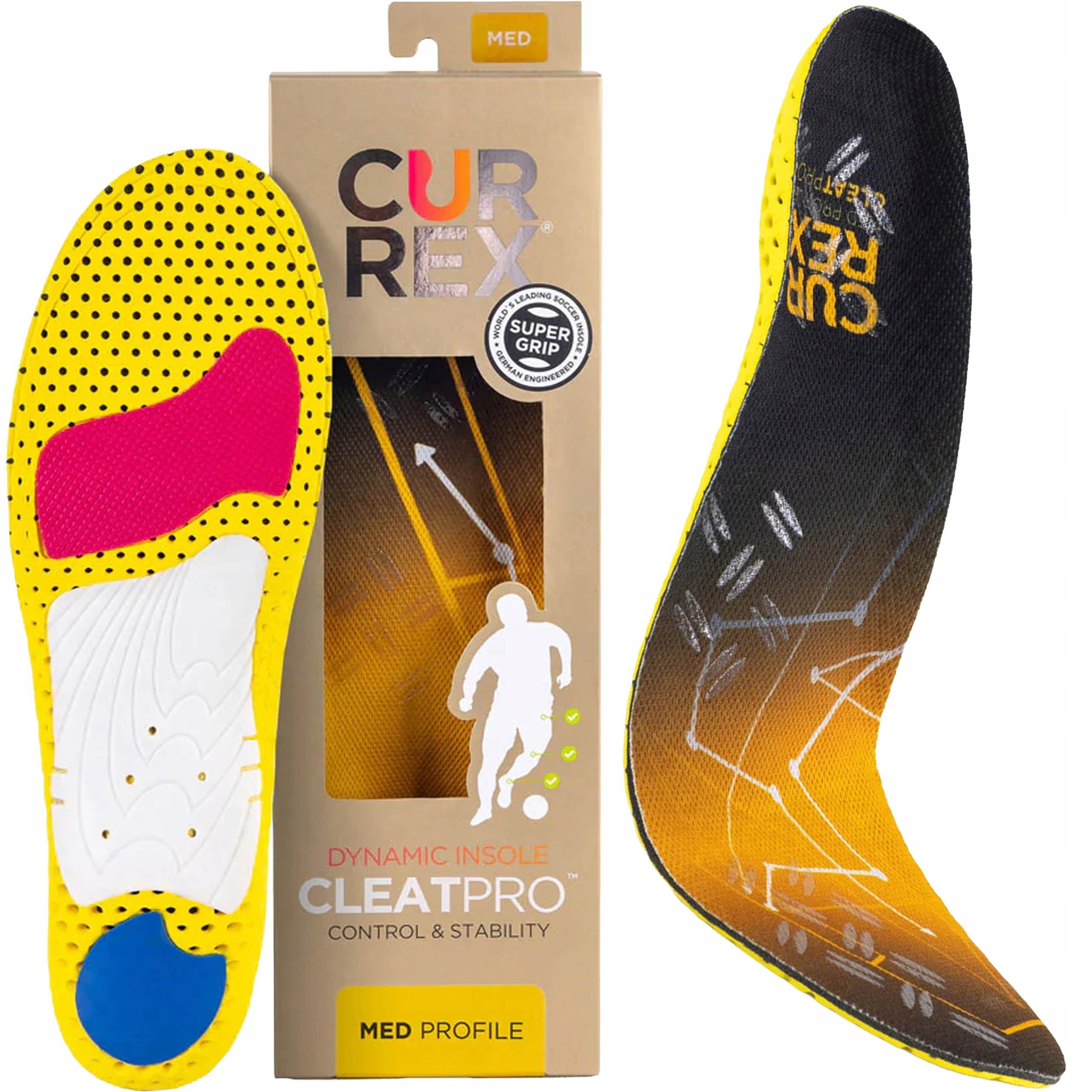 Wkładki do Butów Piłkarskich Amortyzujące Piankowe Currex Cleat Pro Med XXL