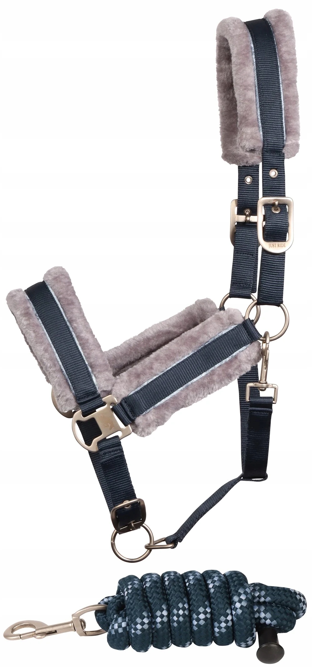 Uzda s postrojem pro koně Hh Just Ride Retro Soft 25AW tmavě modrý Pony