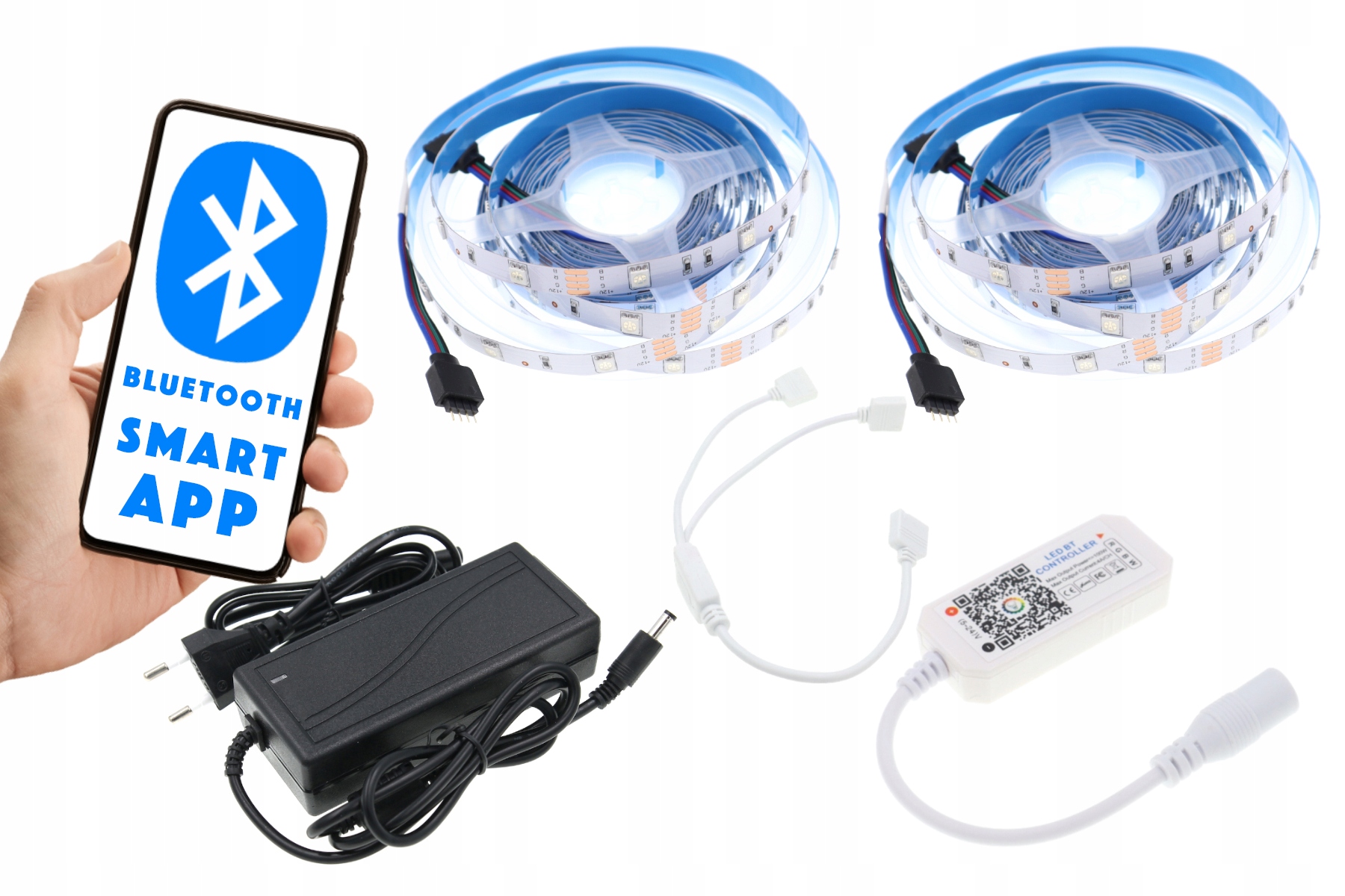 Set 10 m Rgb Led pásek Bluetooth Android iOS