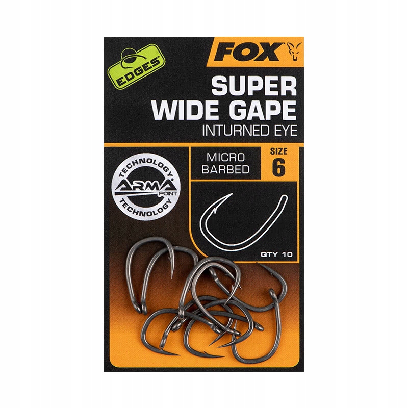 Haczyki karpiowe Fox Edges Armapoint Wide Gape (inturned eye) Size