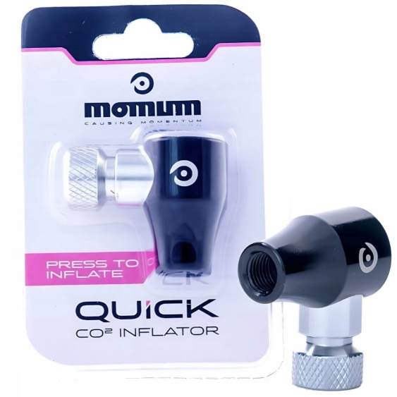 Mini Pompka Rowerowa Na Naboje CO2 Momum Quick Inflator Czarna
