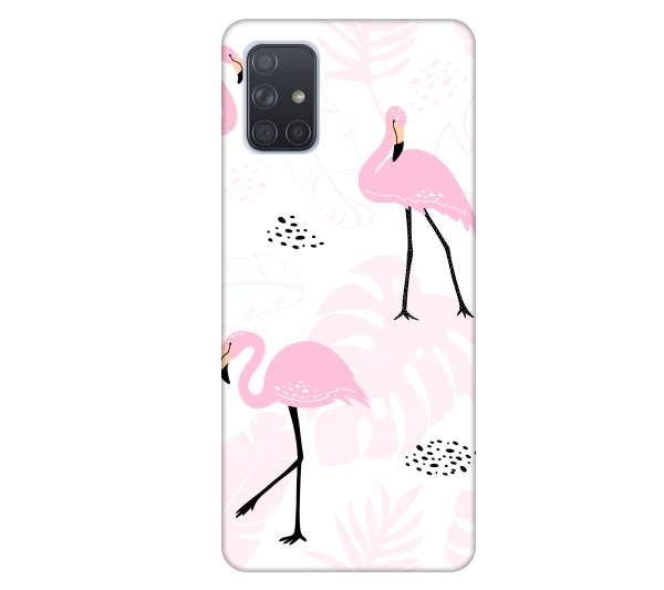 

Etui wzory do Samsung Galaxy A71 Flamingi lato tro