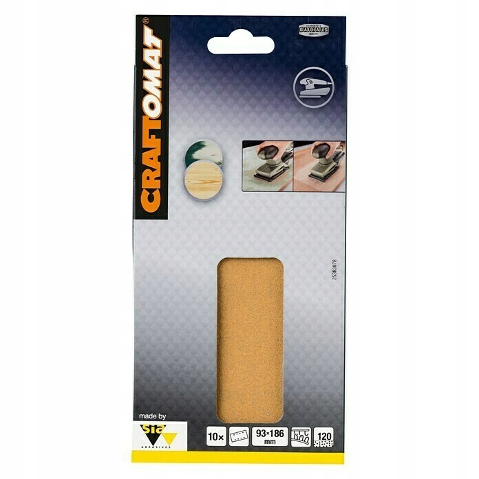 

Craftomat Papier ścierny rzep 93x186mm P120 10 szt