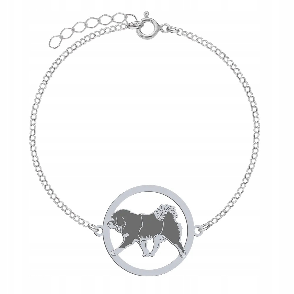 Náramek Stříbro 925 s psem Tibetan Mastiff Dárek Narozeniny Gravírování