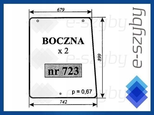 sklo Pronar Zefir 85 boční