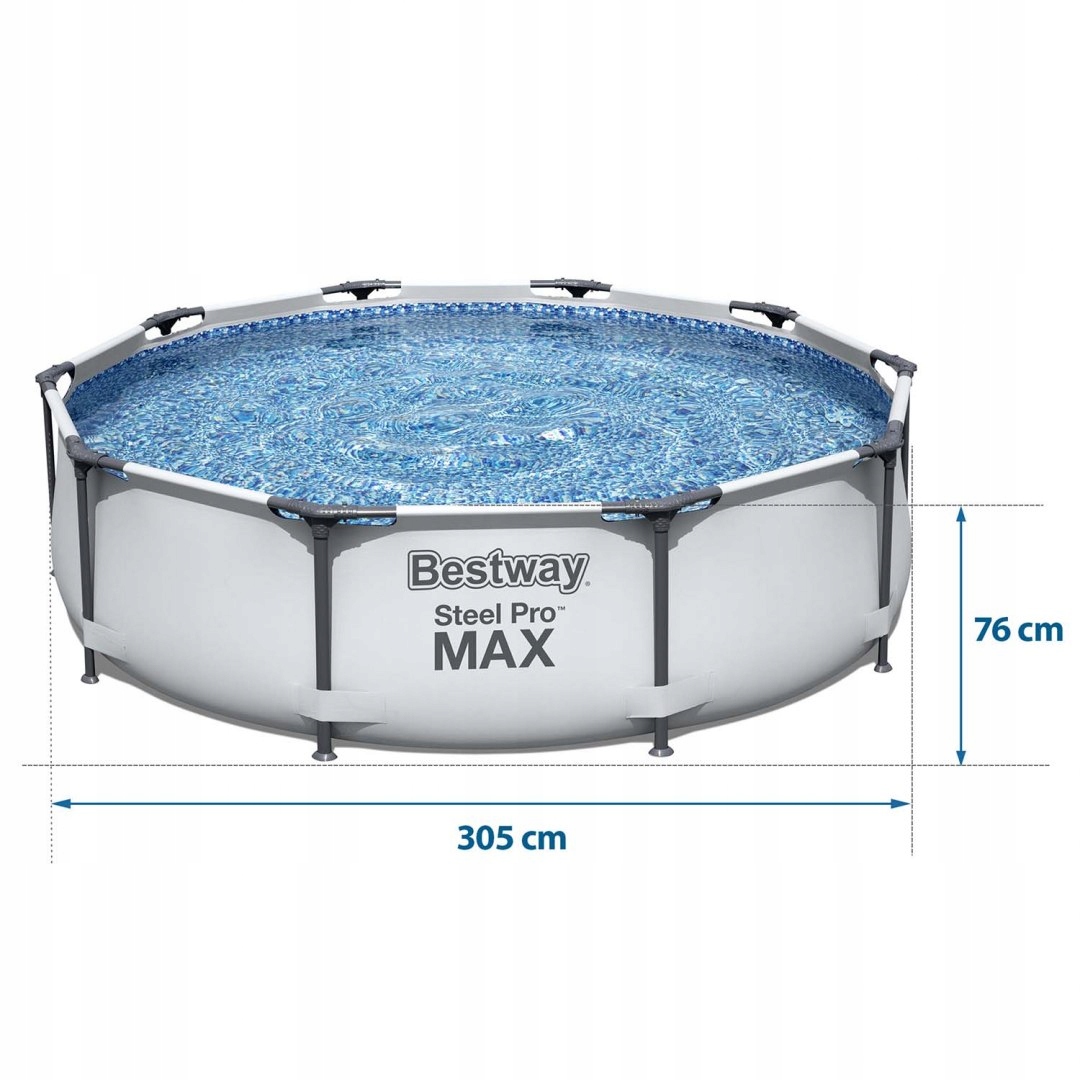 5w1 BASEN STELAŻOWY 305x76 BESTWAY 56406 Seria STEEL PRO MAX ROUND