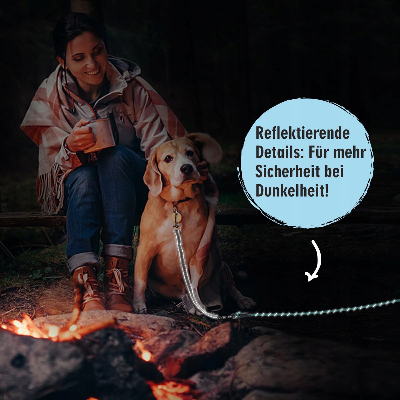 Smycz Bungee 20M z Uchwytami dla Średnich i Dużych Psów — miniatura 5