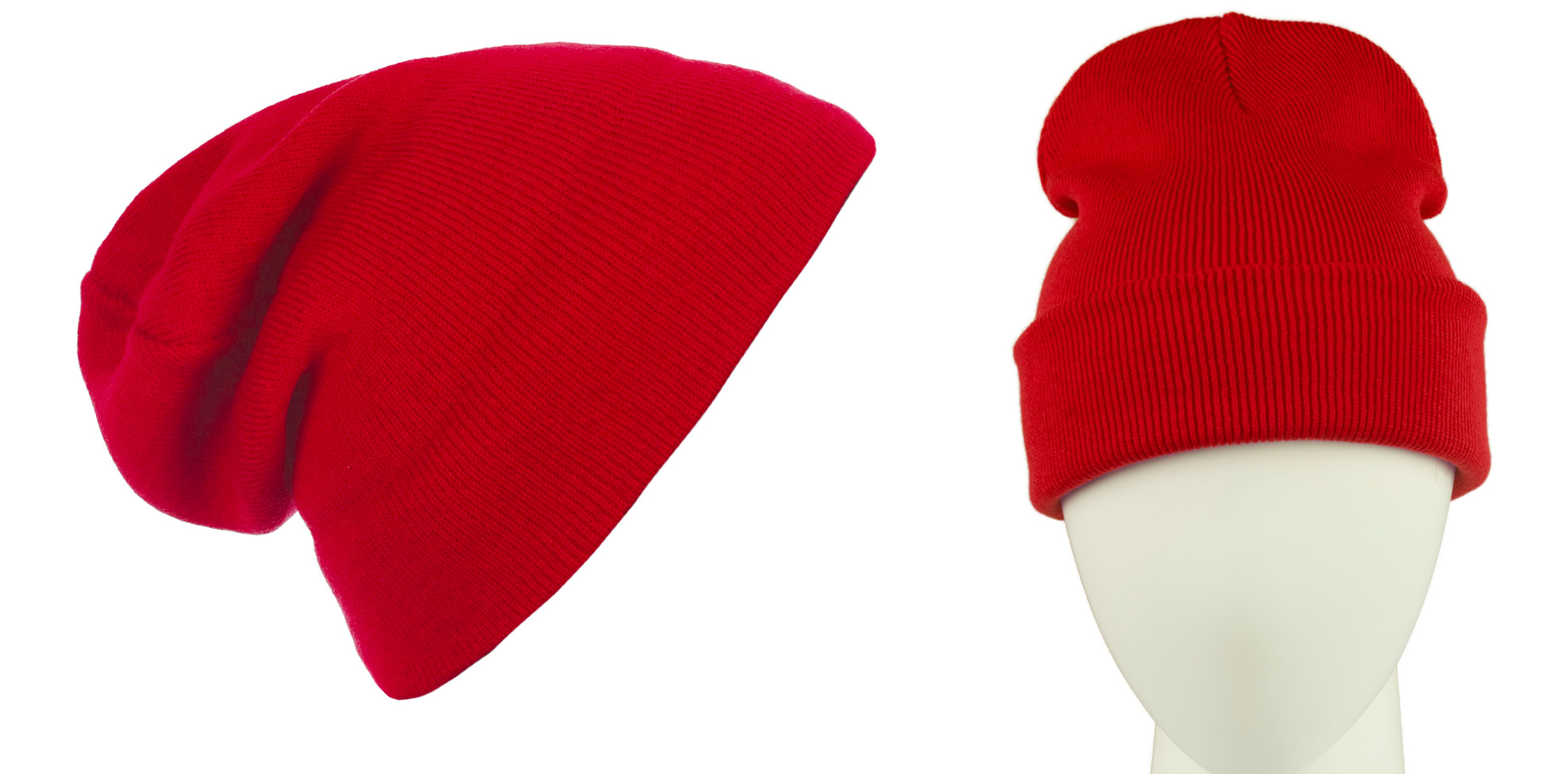 

Męska czapka krasnal beanie 3w1 - czerwona