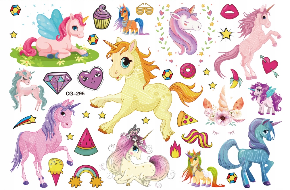 

Tatuaże zmywalne dla dzieci Unicorn CG295