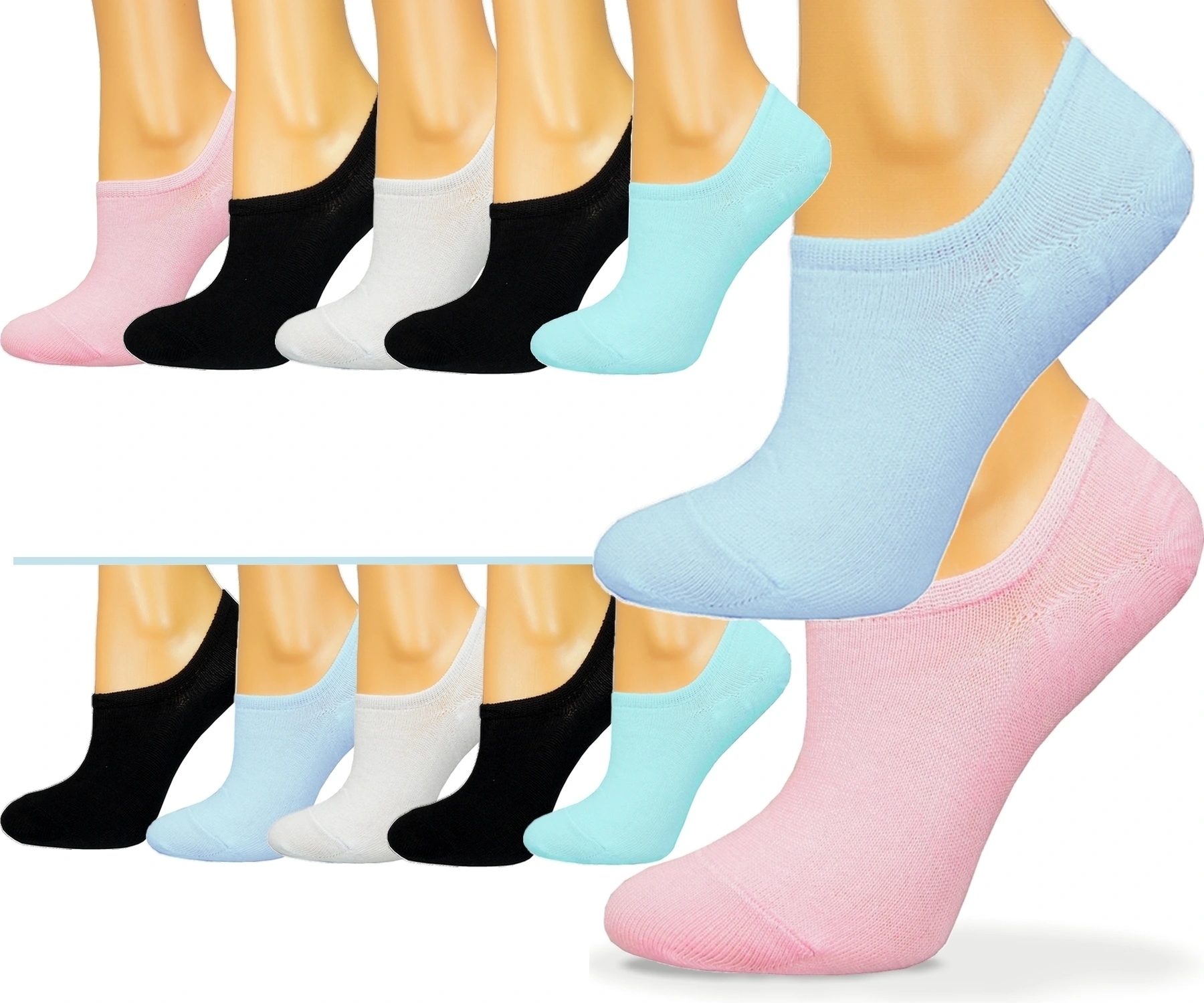 

12x Stopki Krótkie Damskie Mikro Skarpetki K 35-38