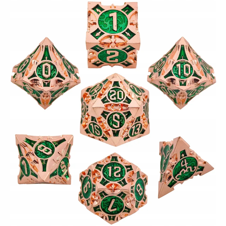 MARCHEWKOWE POLE ZESTAW 7 METALOWYCH KOŚCI RPG EAN (GTIN) 5904870419953