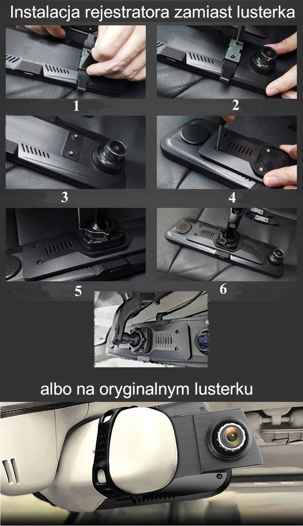 Wideorejestrator lusterko 2K SONY Kamera cofania Producent code HA912