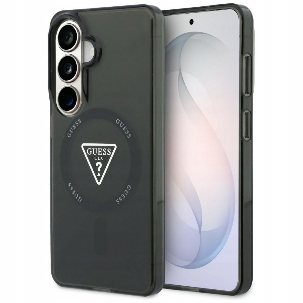 Pouzdro Guess IML Gradient Triangle MagSafe pro Samsung Galaxy S26, černé
