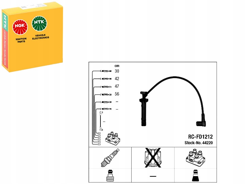NGK44220 Výškové Kabely Ford Galaxy 2.3 16V 97 Asistent řidiče #33
