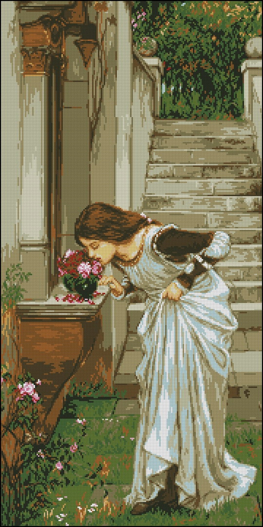 Křížková výšivka počítaná sada (kanva, mulina)