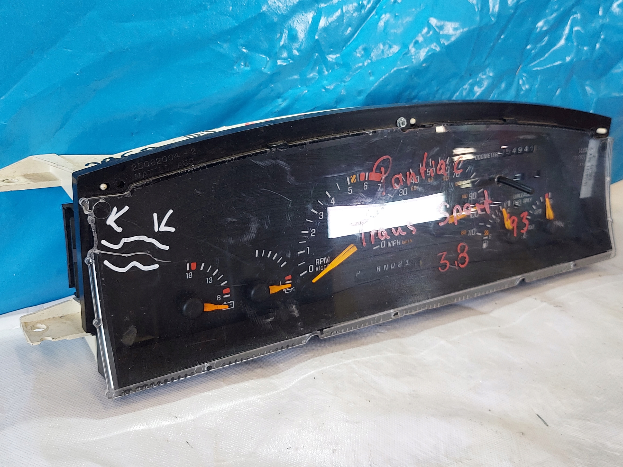 dials clock PONTAIC TRANS SPORT V6 16166232