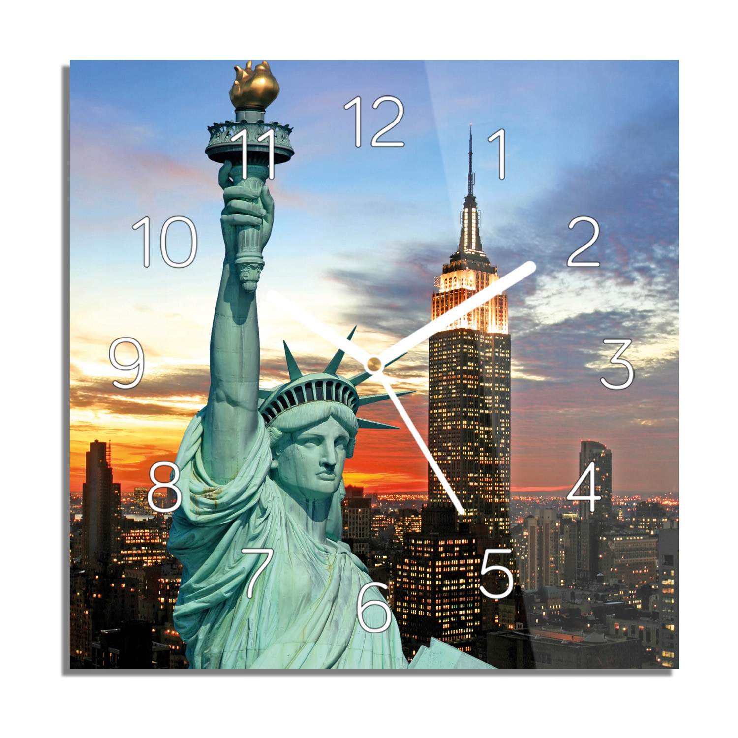 

Statua wolności Ny zegar na szkle do kuchni 30x30