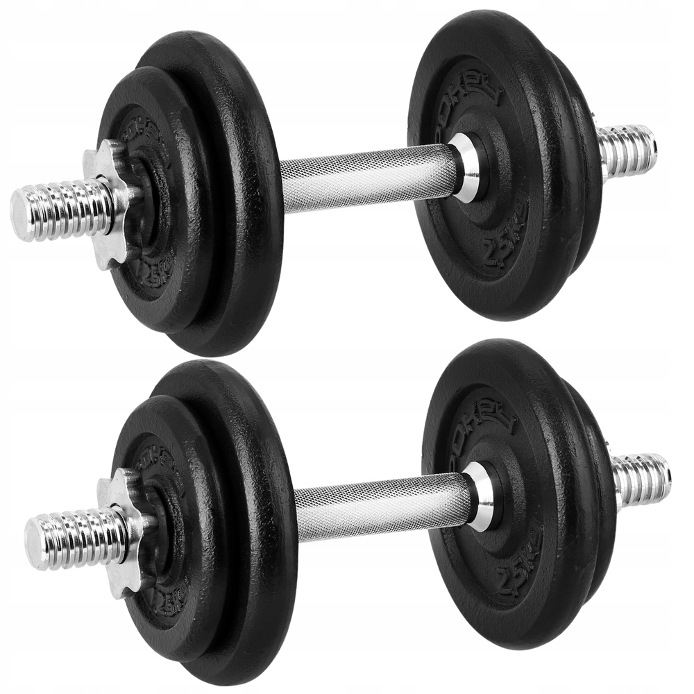 Regulovatelné železné tréninkové činky Osa pro cvičení 2 x 9.5 kg Spokey