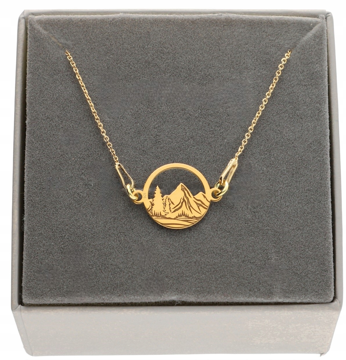 Złoty naszyjnik Góry Z Górami Srebro 925 pozłacane