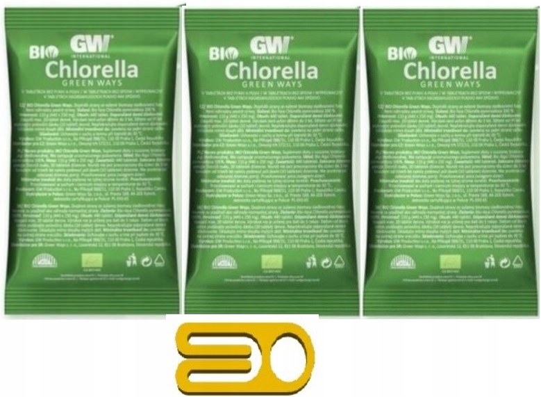 Green Ways Bio Chlorella 330g 1320szt drażetki (3x 110g saszetki)