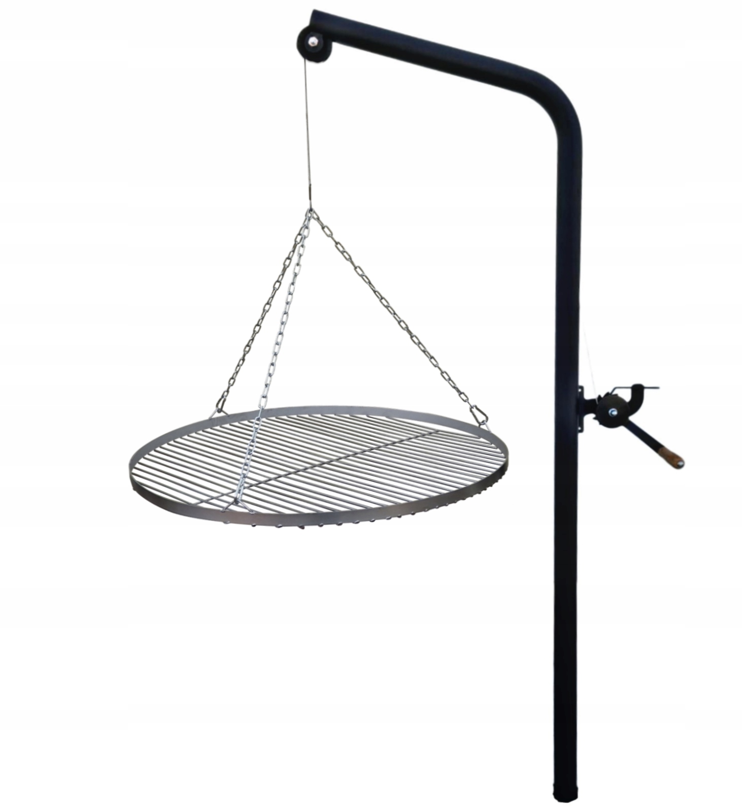 Grill żuraw trójnóg ogniskowyo grodowy wysięgnik ramię ruszt 60 nierdzewny