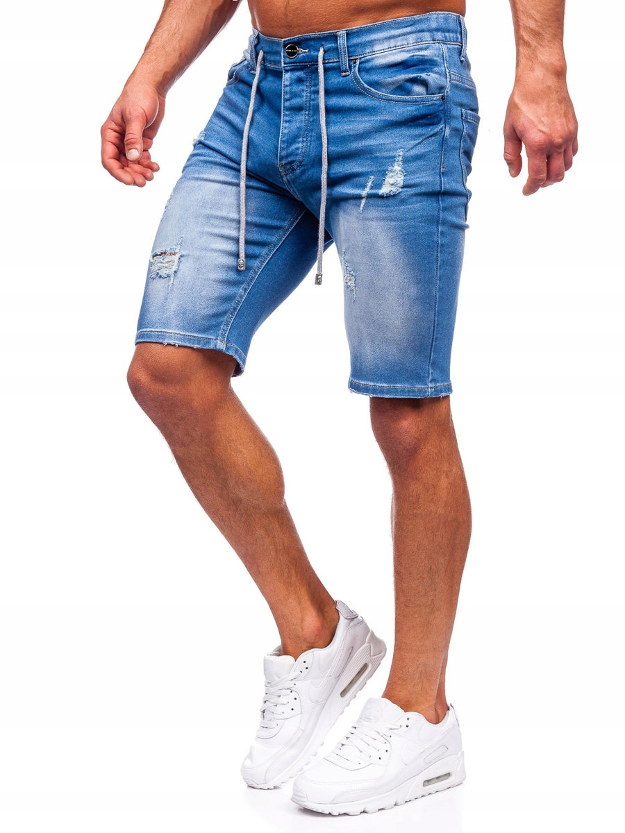 

Spodenki Jeansowe Niebieskie MP0060B Denley_s