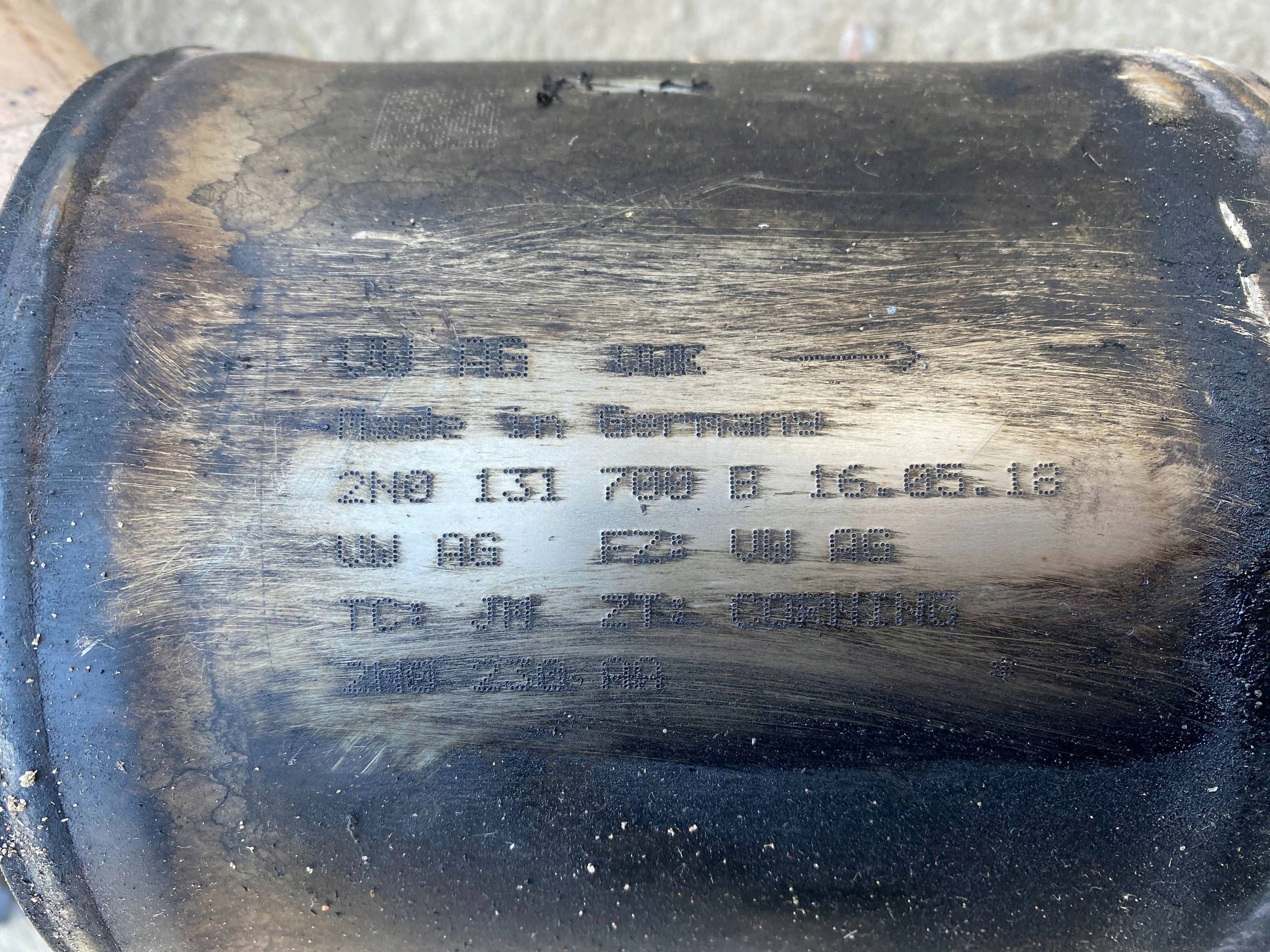 VW CRAFTER II 7C 2.0 original complete DPF catalyst NOX 2N0131700B
