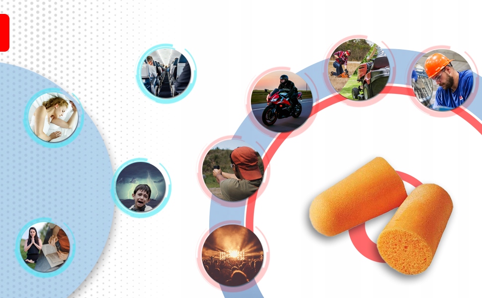 Stopery do uszu do spania, Zatyczki 3M 1100 20 par Model 1100